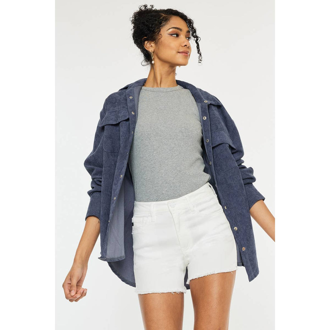 Kancan-White High-Rise Shorts