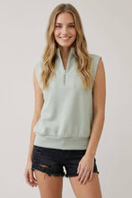 Load image into Gallery viewer, Ecru Luxe Scuba Half Zip

