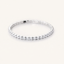 Load image into Gallery viewer, Elastic Tennis Bracelet- Silver
