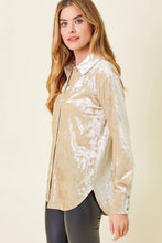 Load image into Gallery viewer, Velvet Shirt-Champagne
