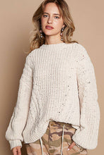 Load image into Gallery viewer, Aspen-Cable Knit Sweater-Almond
