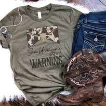 Load image into Gallery viewer, MW Warning-T-Shirt-Olive
