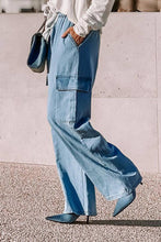 Load image into Gallery viewer, Drawstring High Waist Jeans
