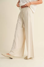 Load image into Gallery viewer, Linen Smocked Pants-Oatmeal
