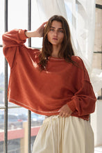 Load image into Gallery viewer, Open Back Oversize Reverse Stitched Top
