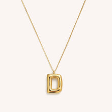 Load image into Gallery viewer, Bubble Initial Charm Necklaces- Gold
