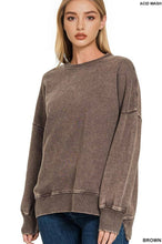 Load image into Gallery viewer, `Fleece Hi-Low Hem Pullover w/ pockets
