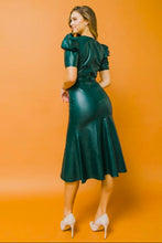 Load image into Gallery viewer, SLAY-Faux Leather Dress-Jade
