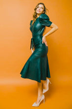 Load image into Gallery viewer, SLAY-Faux Leather Dress-Jade
