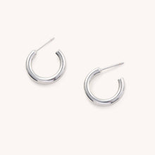 Load image into Gallery viewer, Silver Tessa Tube Hoops
