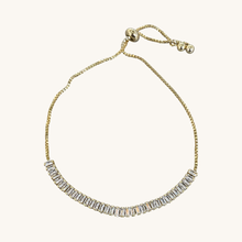 Load image into Gallery viewer, Baguette Crystal Slider Bracelet

